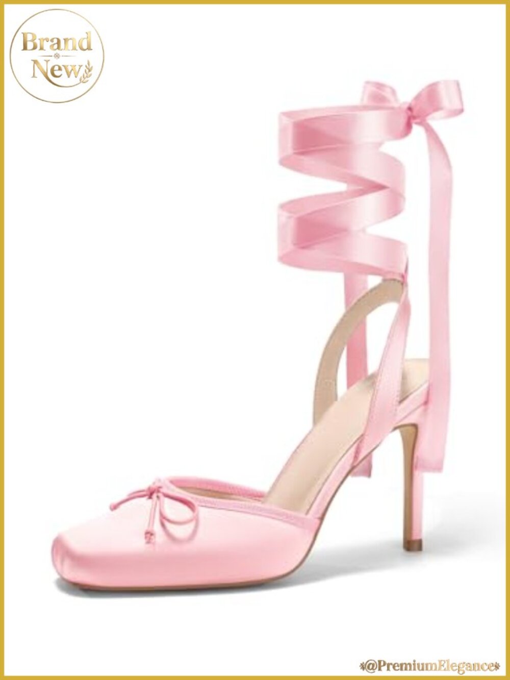 Luxury Satin Lace-Up Bow Pumps Stiletto Heels for Women Prom Wedding Party